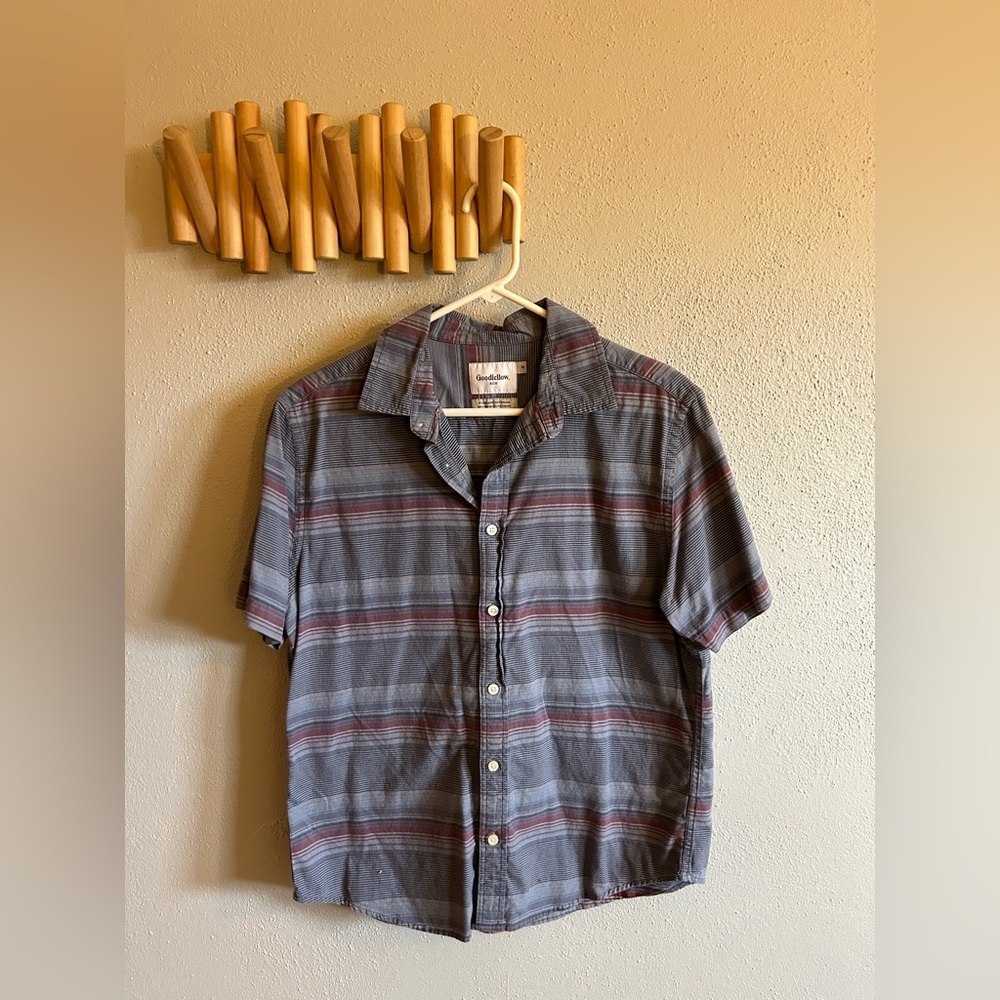Goodfellow and Co Standard men’s casual, shirt, striped, size M